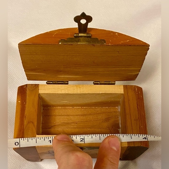 Wooden Jewelry Boxes with Floral Design. Vintage. Handmade and hand painted - Picture 9 of 9